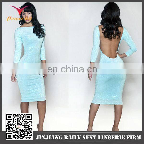 Factory manufacture latest popular emerald green bandage dress