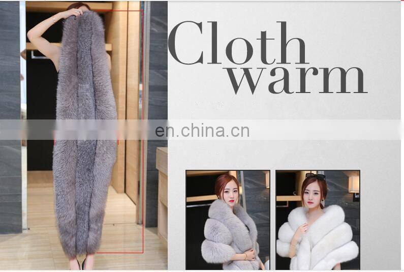 2016 Fashion Luxury Bride Lady Winter Shawl / Real White Fox Fur Shawl