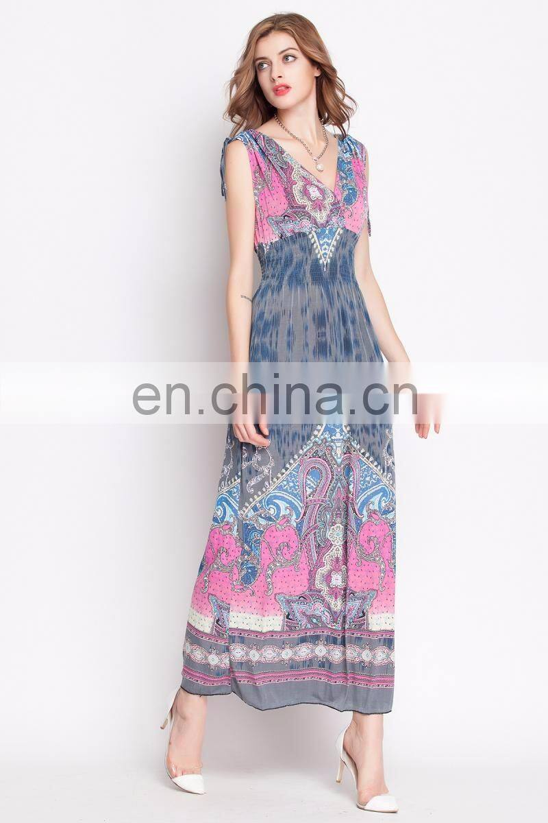 New fashion holiday Beach maxi dress women 2016