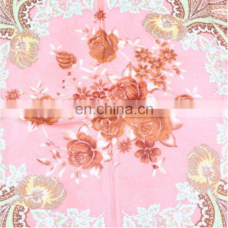 90x90 Jacquard satin square silk scarf