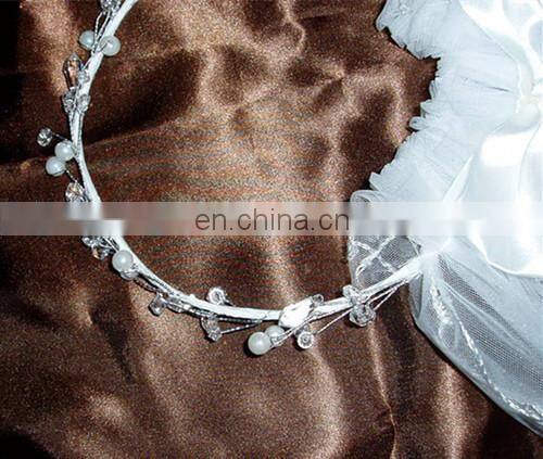 Wholesale!Flower Grils' Latest Design White Communion Veils/Head Accessories /Head Decoration For Kid's Wedding Dress