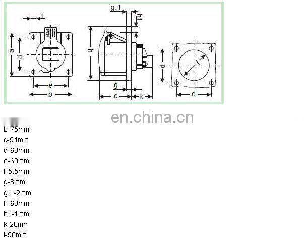3P 16A Panel Mount AC Power Socket Panel Mount Socket IEC Panel Mount Plugs and Sockets
