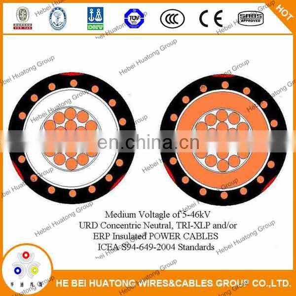 UL listed 5kv 15kv 25kv 35kv trxlpe insulation 750mcm URD cable