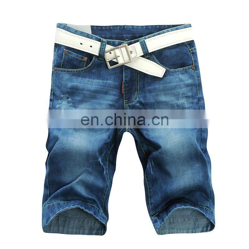 DiZNEW Custom High Quality Wholesale Ripped slim fit denim bermuda shorts men