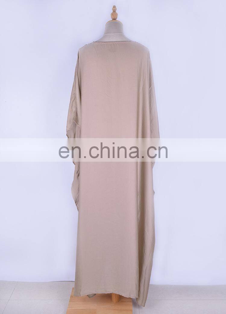 2019 Black V-Neck long Sleeve Long Causal Loose Straight Dress Plus Size Women Summer Beach Wear Maxi Dress robe de plage