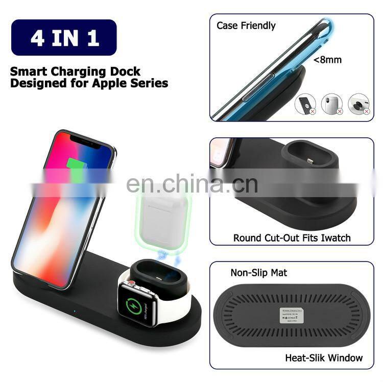 four in one wireless charger custom logo for phone