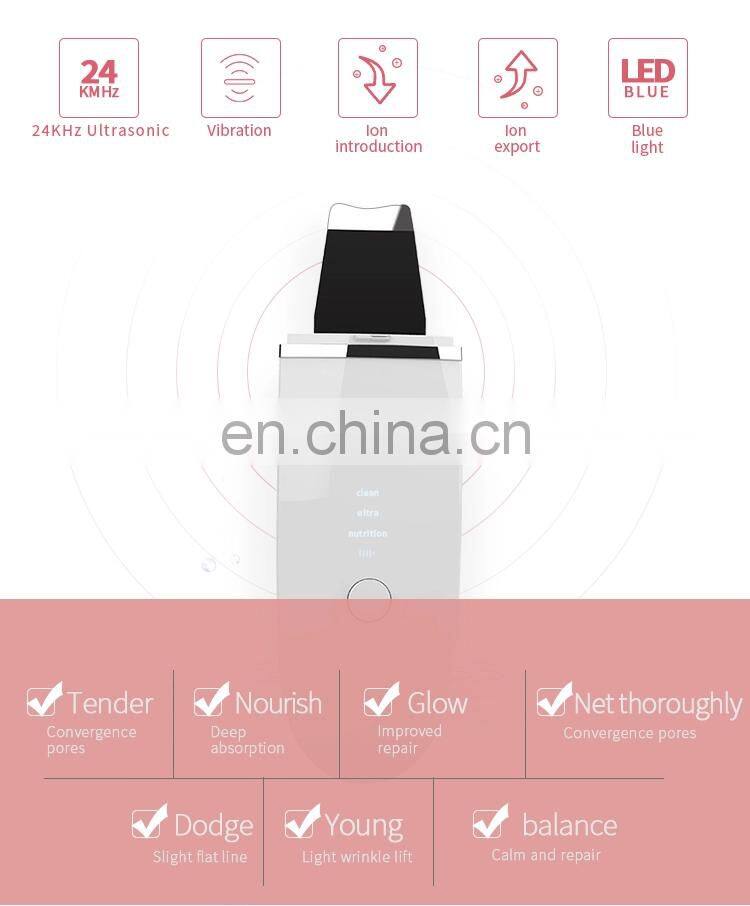 2019 Newest Multi-functional Ultrasonic Facial Cleansing Massage Skin Scrubber Home Use