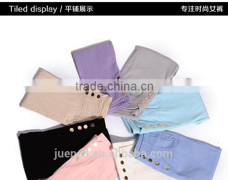 OEM plus size 2015 high waist fit slim women jeans