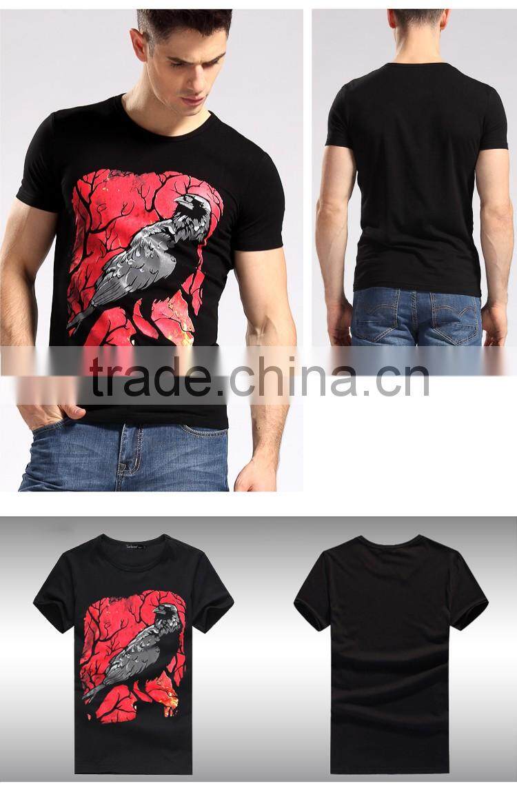 Men's animal printed 3d t-shirt manufacturer from China