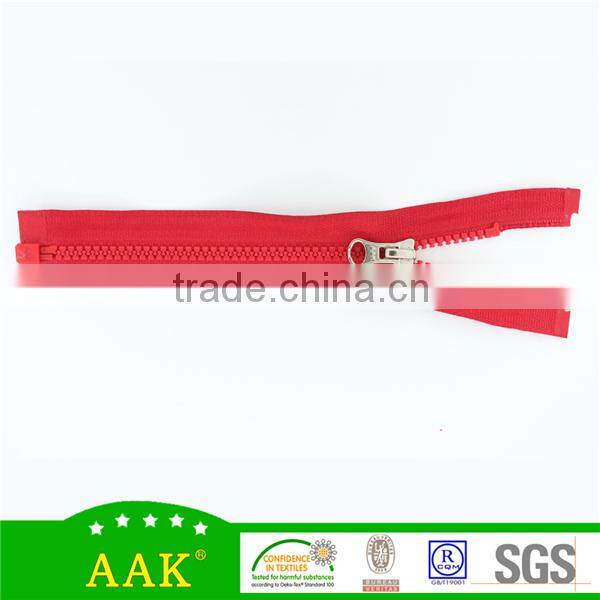 3# derlin zipper delrin open end zipper with cupronickel thumb puller