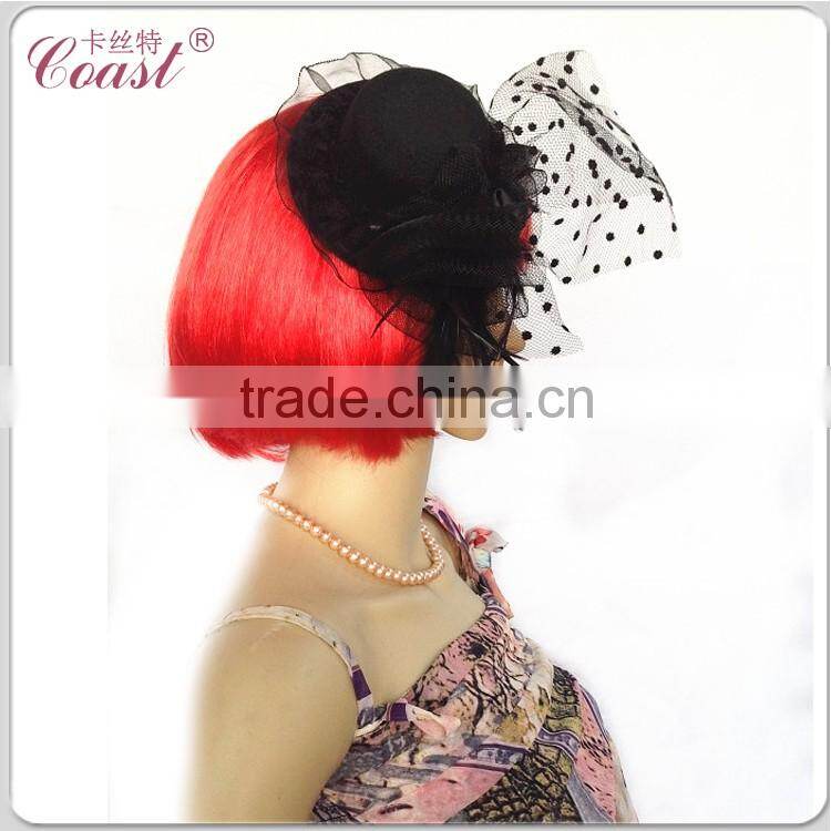 black decorative mini top party hats for girls