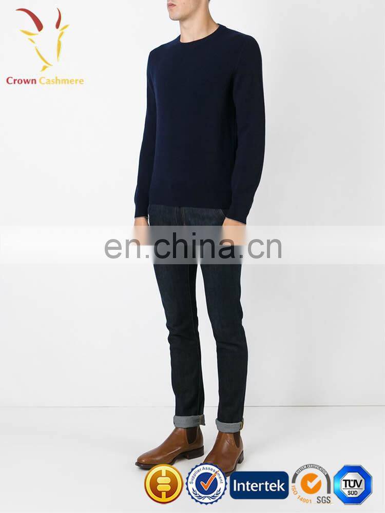 Men's Design Lambswool Sweater Round Neck Design of Hand Made Sweaters