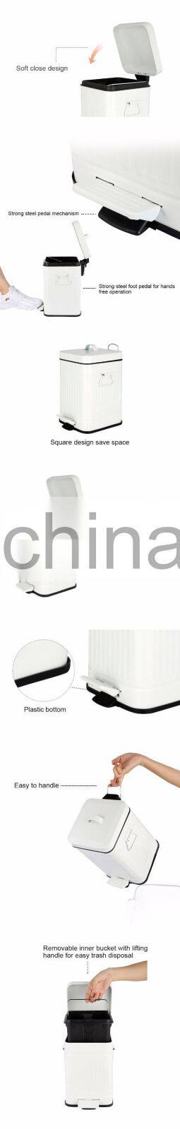 15L promotional kitchen square novelty trash can