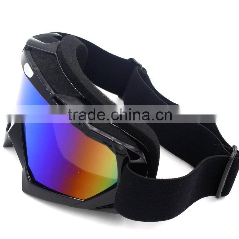 Latest scratch mirrored colorful motocross goggles with CE certified