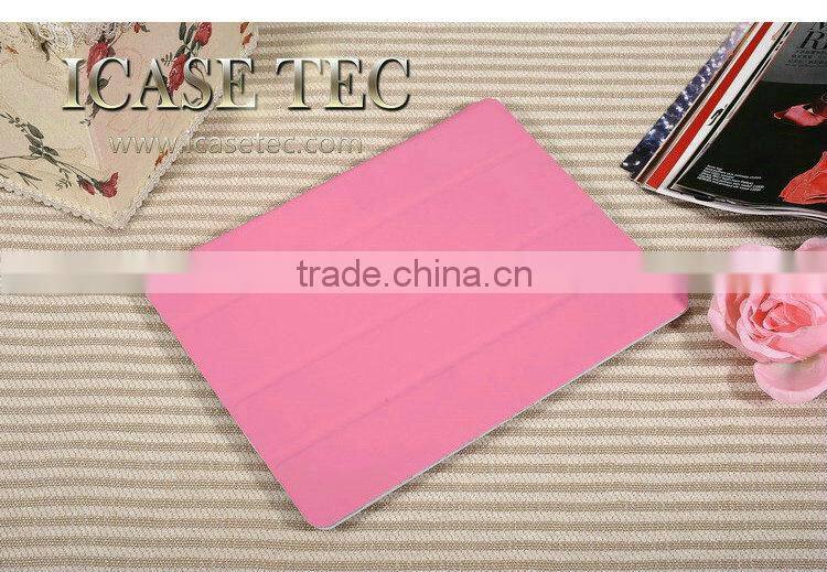 2015 Wholesale China New flexible folding stand up leather case for apple ipad 2