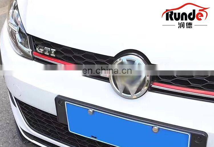 Runde Car Modification Accessories PP Material GTI Style Front Bumper Side Skirt Rear Lip For Volkswagen Golf 7.5 Body Kit