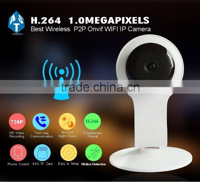 Household Wifi Mini IP 2.8mm fixed lens 1MP 720 HD IR CCTV Camera