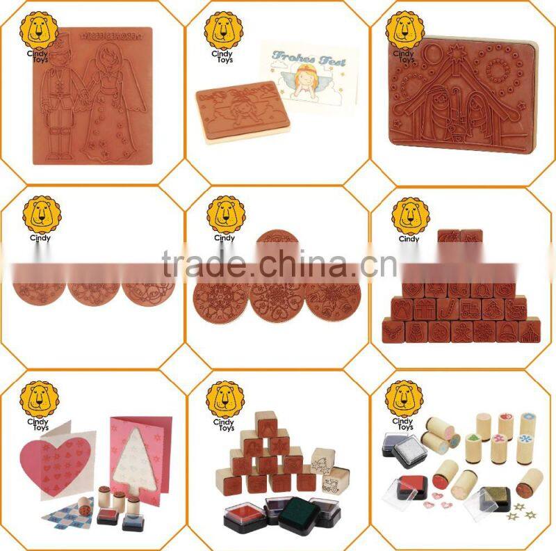 Wooden Rubber Stamps Nativity Scene 1 pcs for Christmas