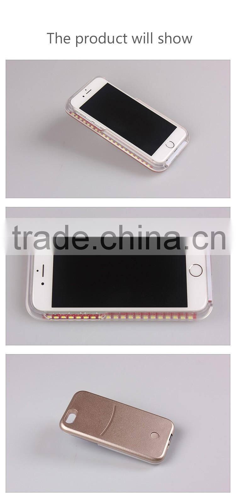 2016 rubber flashlight phone case led demo case selfie stick phone case led phone case light up case for iphone 5c