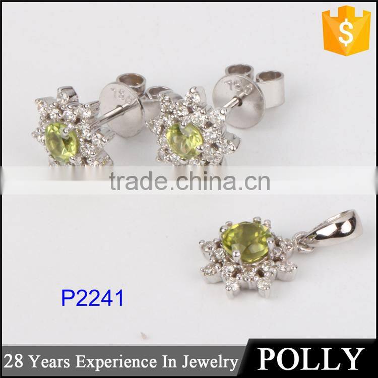 Guangzhou jewelry wholesale small gemstone earrings crytal jewelry set