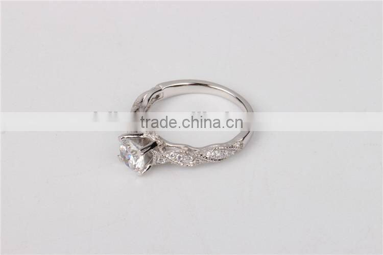2016 Latest design 18k gold plated 925 silver diamond ring wholesale