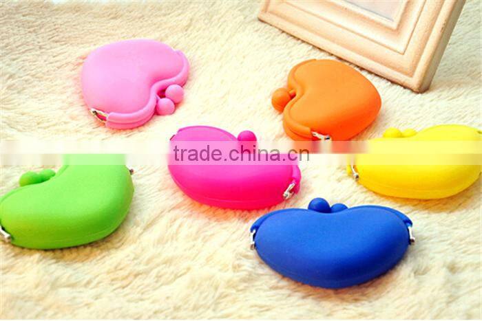 Customized Design Eco-friendly Silicone Mini Wallet With Zipper