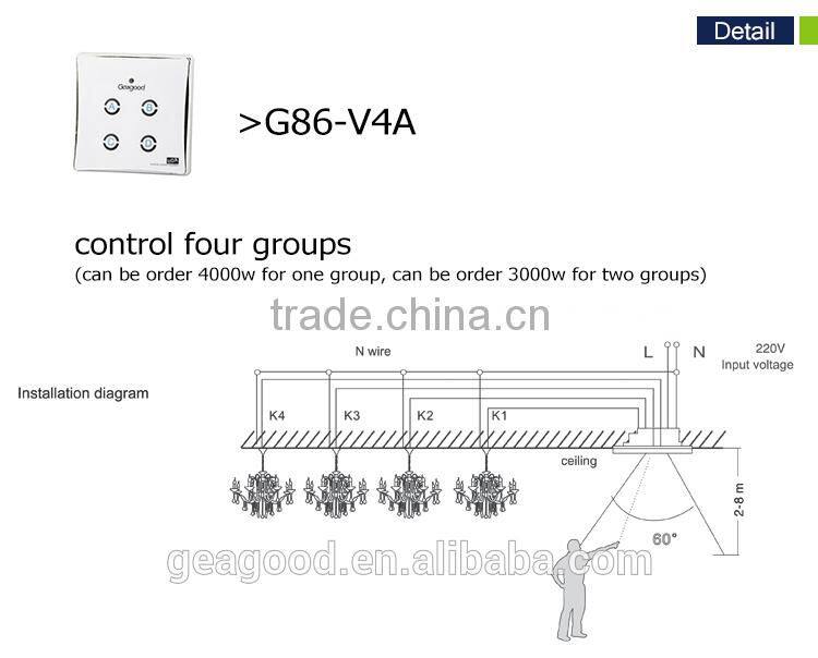 4 channel white infrared ir outdoor motion sensor light switch