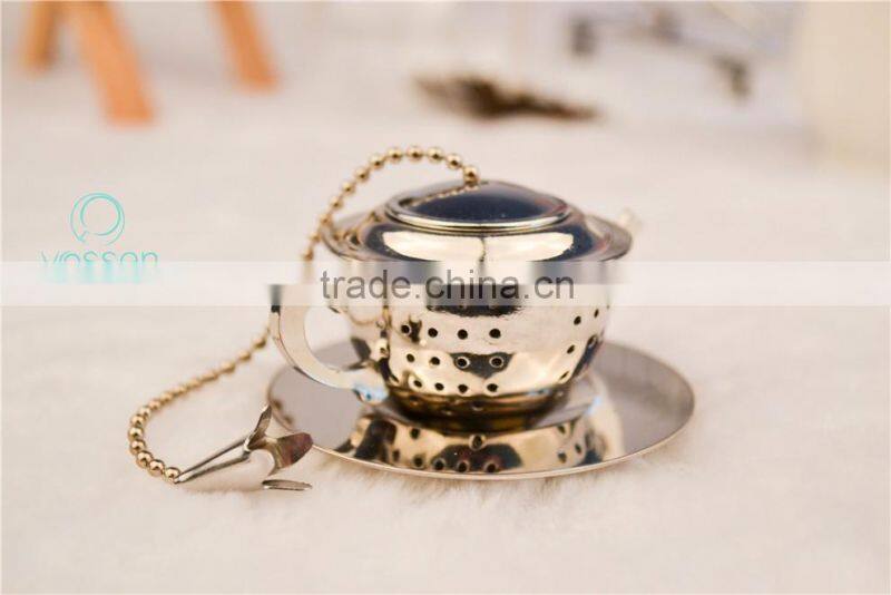 Tea pot shaped C stainless steel tea infuser