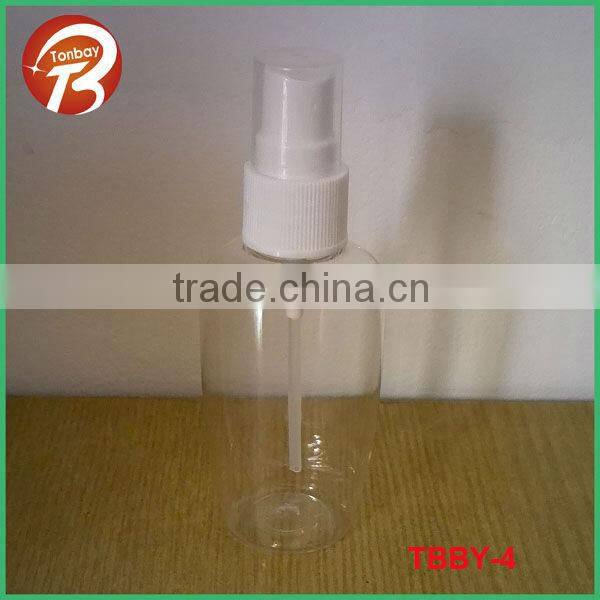 50ml boston round PET plastic bottle with pump dispenser for skin care ,olive oil TBBY-B009
