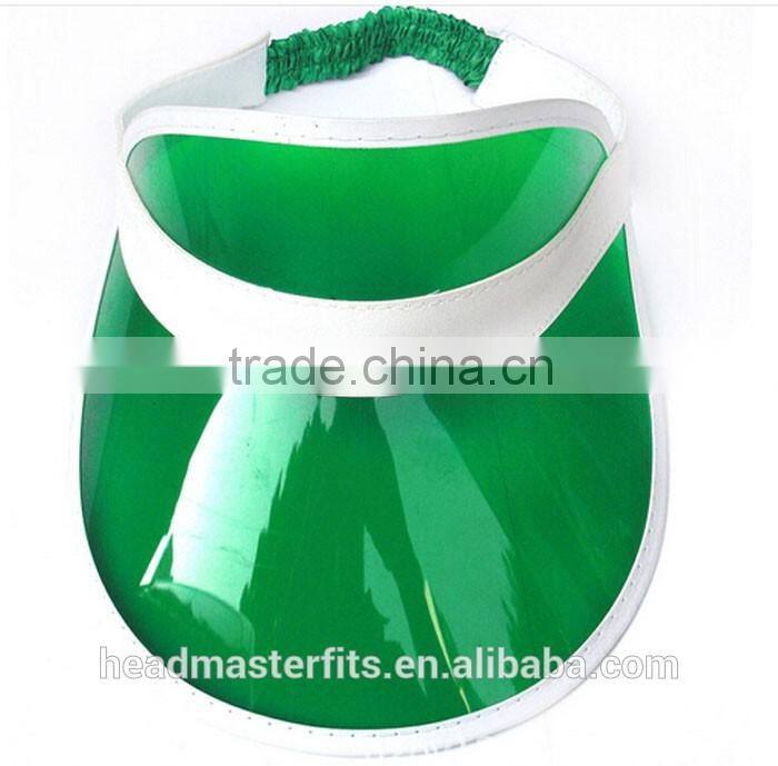 Wholesale cheap sunshade uv protection plastic clear pvc sun visor cap