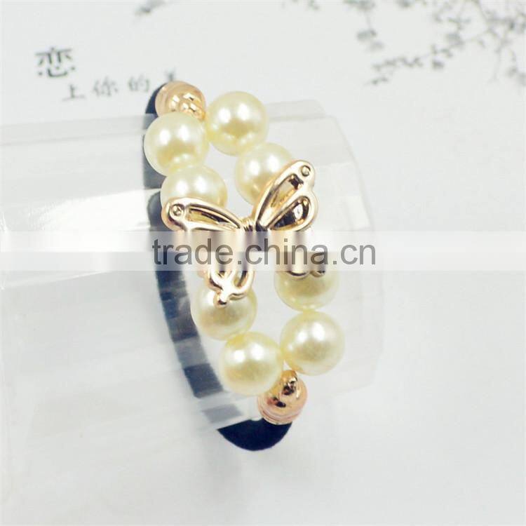 Elegant Women Hair Accessories Charm Pearl Rubber Bands Headwear Girls Elastic Hair bands