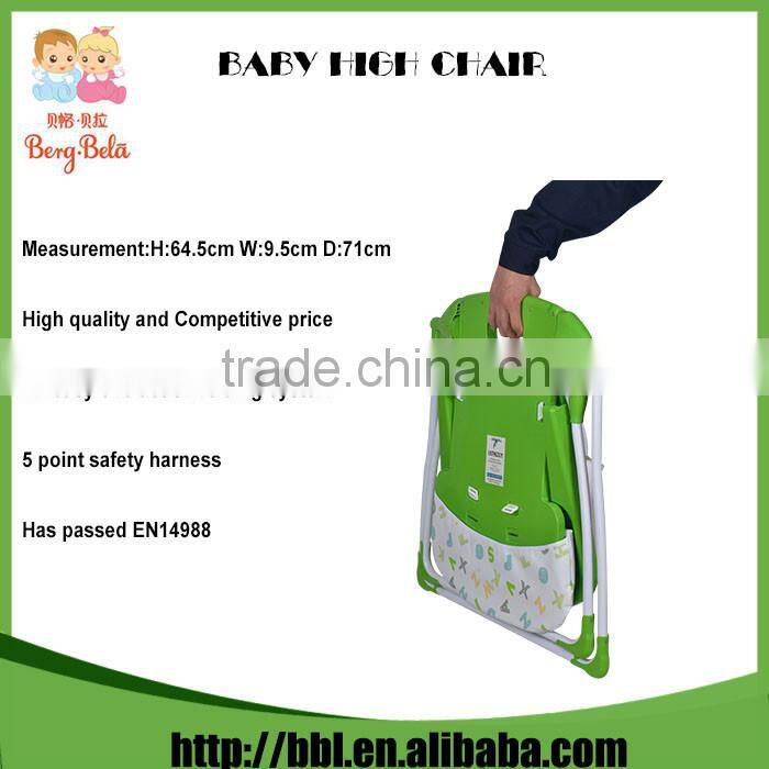 Manufacturer High Quality EN14988 Certificate Simple Design Comfortable Safety Baby High Chair Best