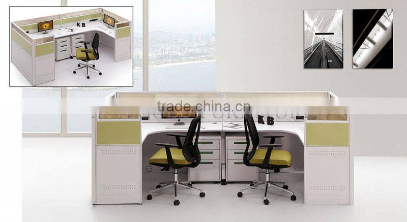 Modern Linear L Shape Office Modular Two Sided Cubicle Workstation(SZ-WS268)