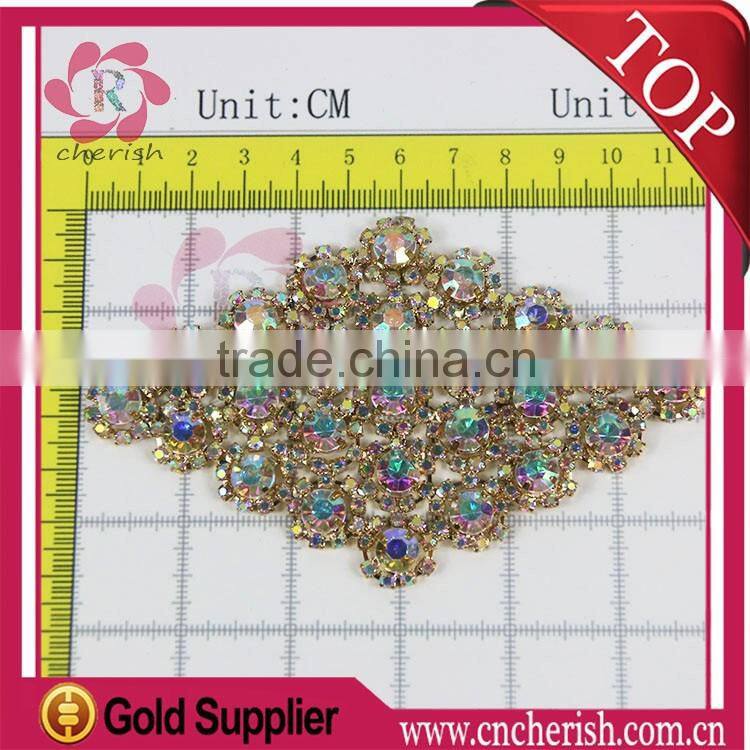 2016 rhombus shape AB color rhinestone shoe flower shoe accessories for wowen's sandal