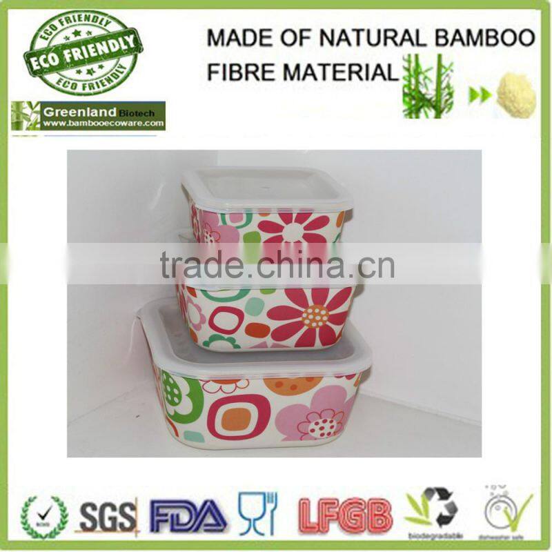 2016 new design bamboo fibre food storage boxes for berry/candy/dry food