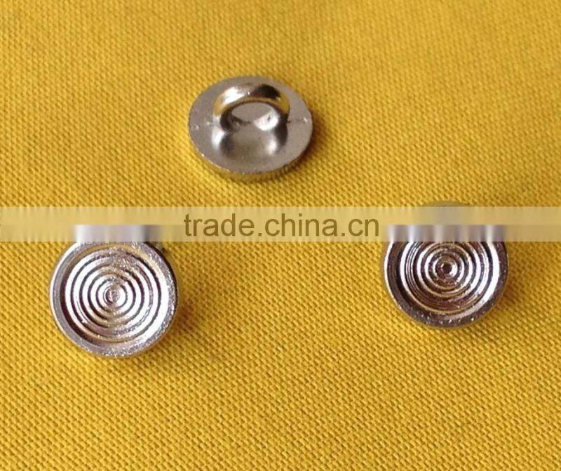 14L Silver Metal Shank Button For Shirt -- M1609