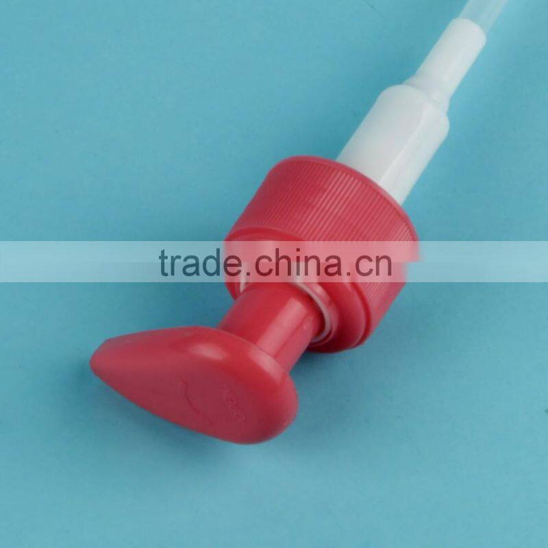 Red wine about plastic lotion pump