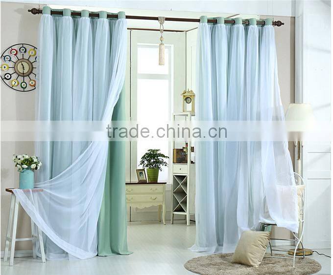 Living Room Curtains Polyester Blackout Woven Stripe Fabric