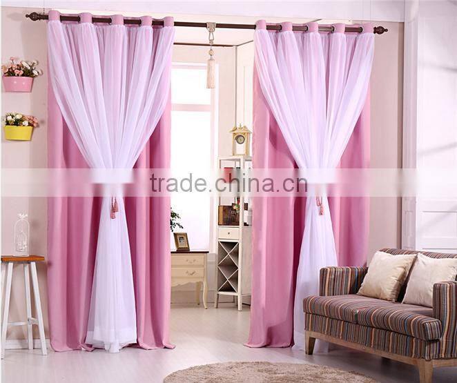 Living Room Curtains Polyester Blackout Woven Stripe Fabric