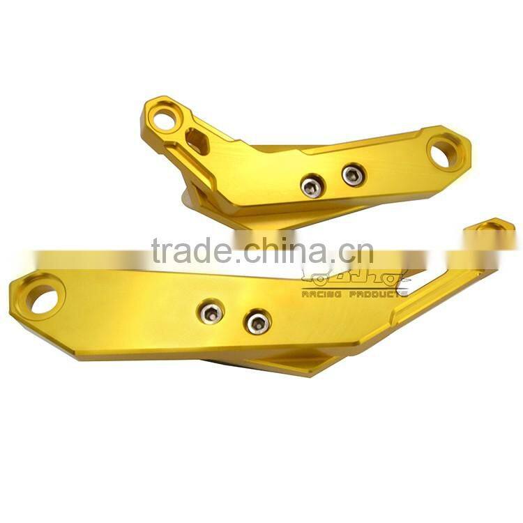 BJ-FS-MT07 Motorcycle CNC Aluminum 6061 and POM Golden Left and right Frame Sliders crash protector for Yamaha MT07 13-15