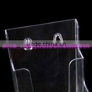 Acrylic magazine rack, plexiglass brochure display stand