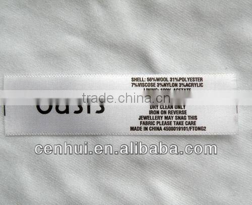 Hot sale fabric printed label.Cotton label for clothing
