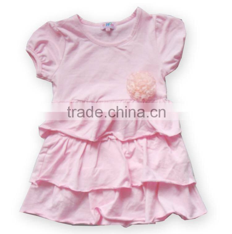 2016 Summer girls dress casual short sleeve dresses kids clothes