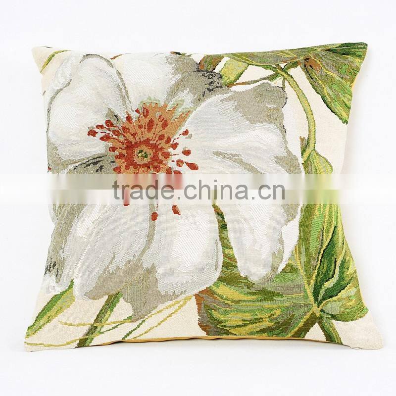 2016 hotesale 100% cotton wholesale printed style fancy flower cushion