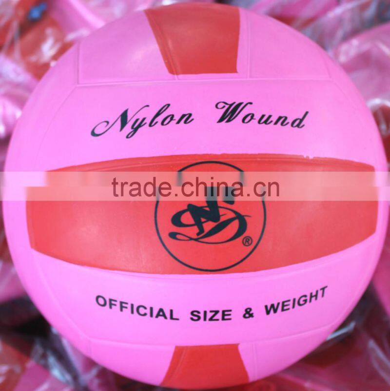 pink red international colorful rubber volleyball