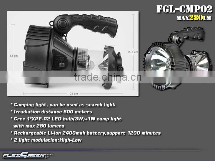 R2 3w led handhold rechargeable tool flashlight