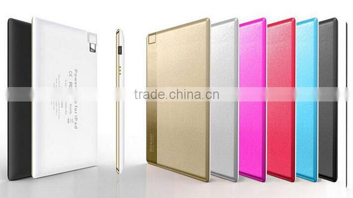 Built-in cable power bank credit card size mobile charger for smartphones