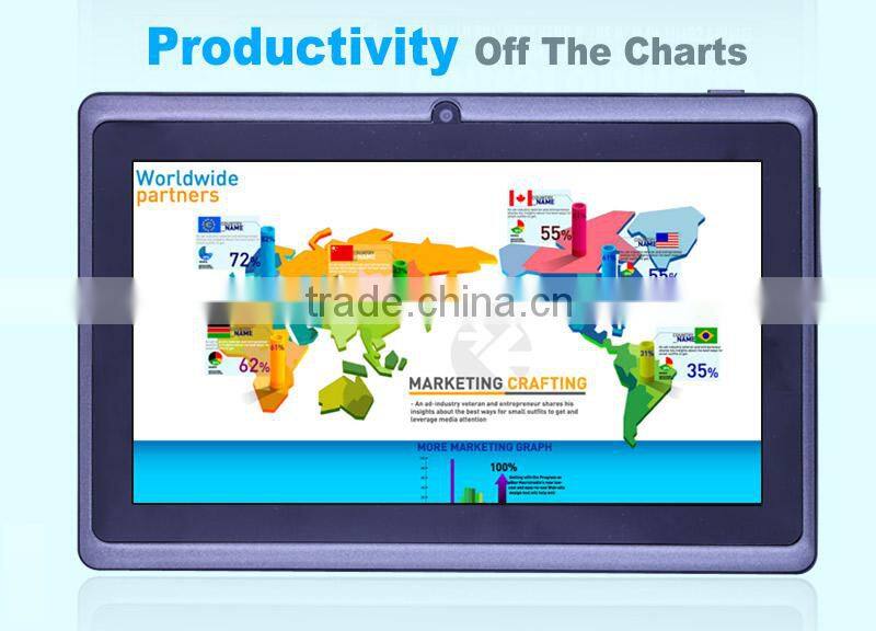 Android 4.4.2 A33 512MB/3G 7 inch tablet pc case android mid