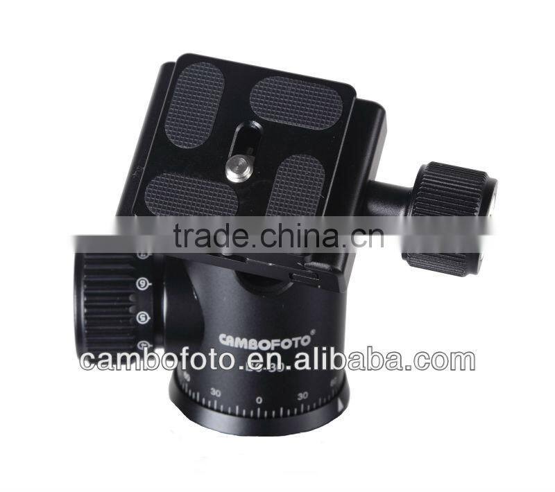 100% Aluminum Material dslr tripod ballhead