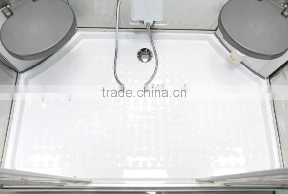 2014 Hangzhou China New Arrival Big Complete Construction Home Furniture Hydromassage Steam Shower Cabin With Foldable Chair